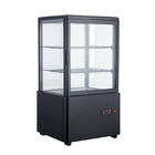 Convenience Store Vertical 4 Flat Glass Countertop Display Chiller