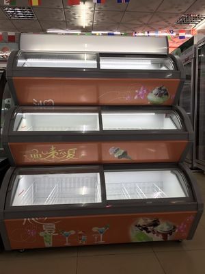 Three Layers Ice Cream Display Freezer