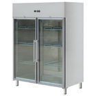 Stainless Steel Kitchen 2 Doors Upright Display Refrigerator