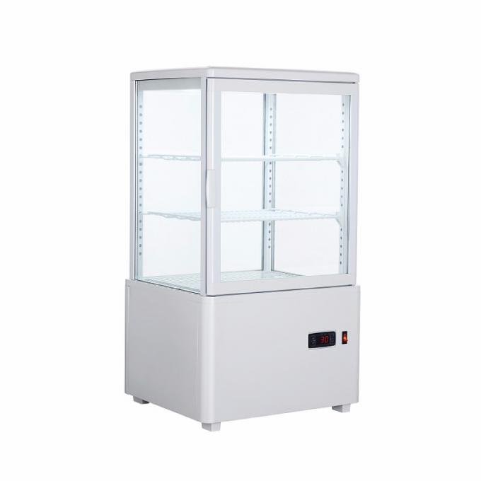 Convenience Store Vertical 4 Flat Glass Countertop Display Chiller 0