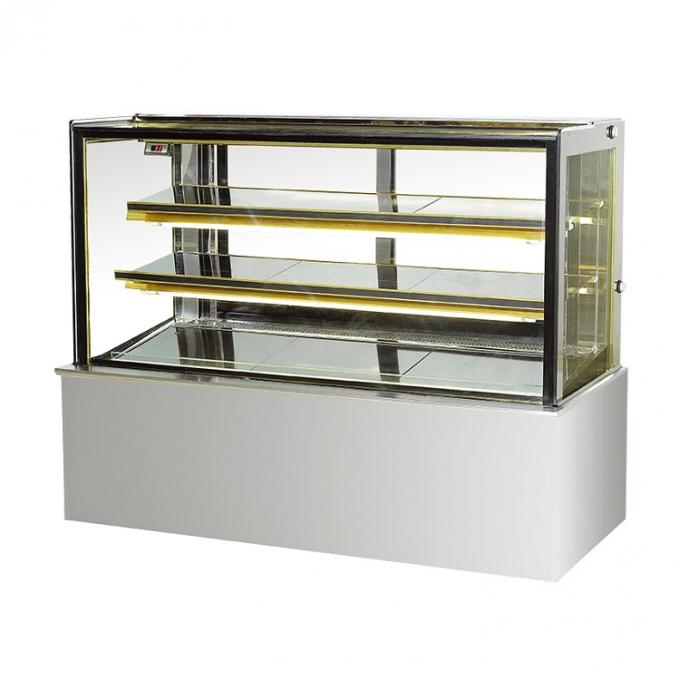 Commercial 290L Flat Glass Countertop Display Chiller 1